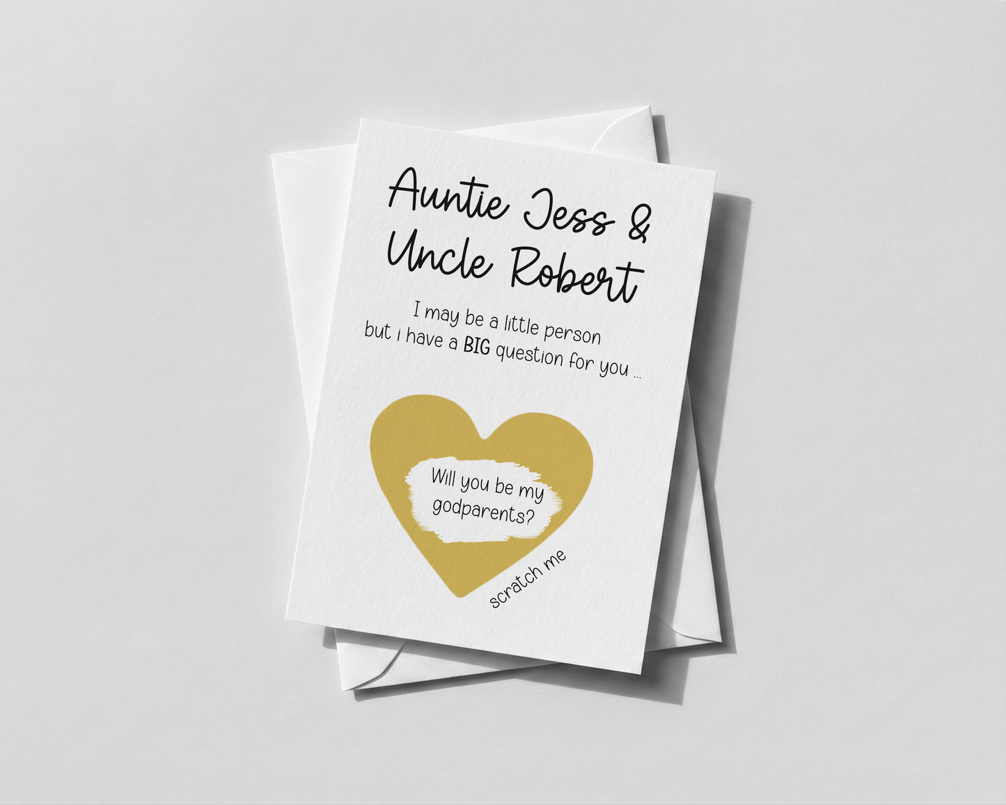 Personalised Godparent Proposal Scratch-Off Card – Will You Be My Godmother or Godfather