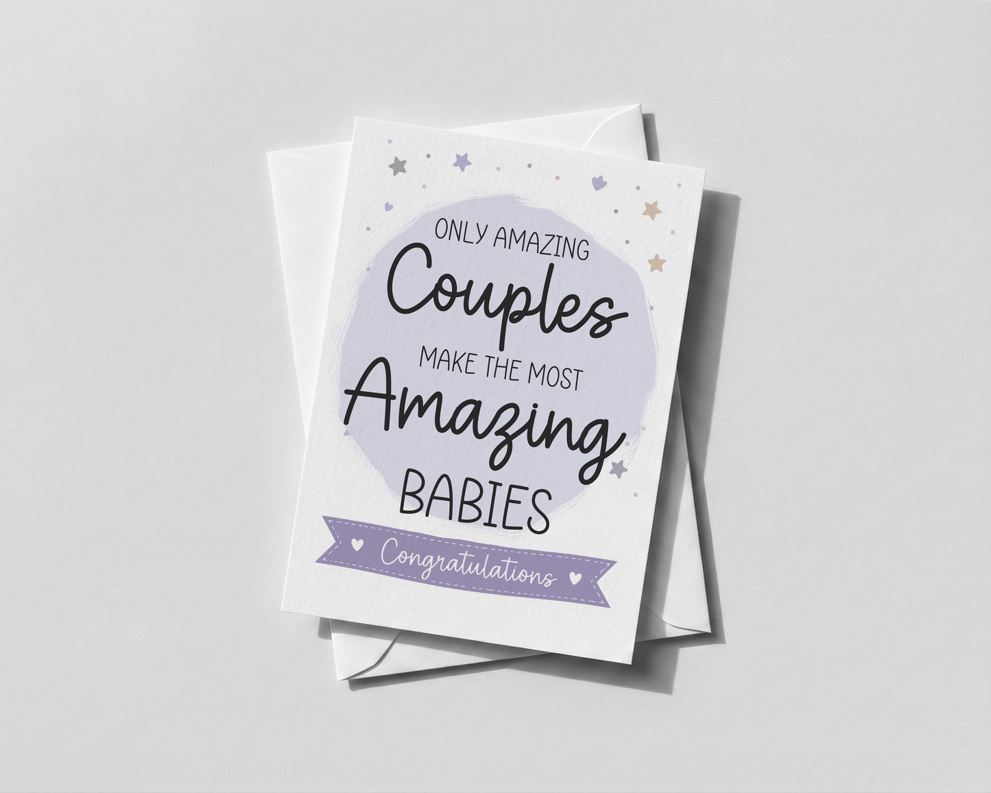 New Baby Congratulations Card for Couple New Parents Pregnancy Baby Shower Gift