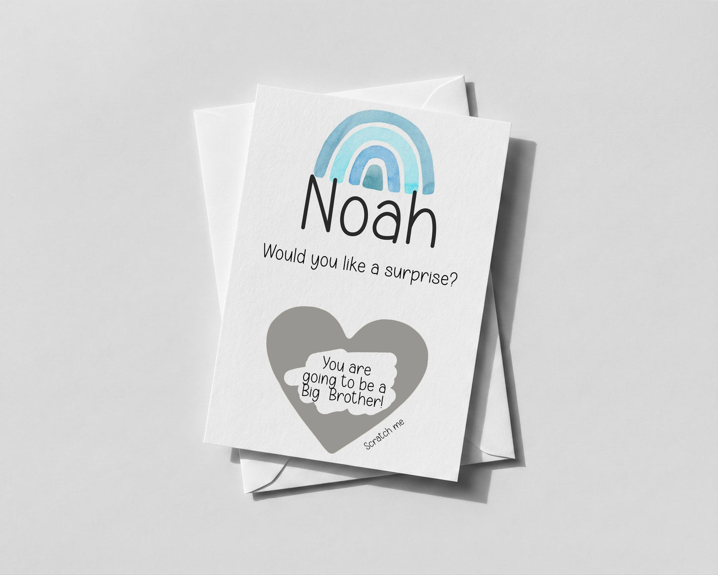 Personalised Big Brother Scratch‑Off Reveal Card | Surprise Announcement | Sibling Reveal