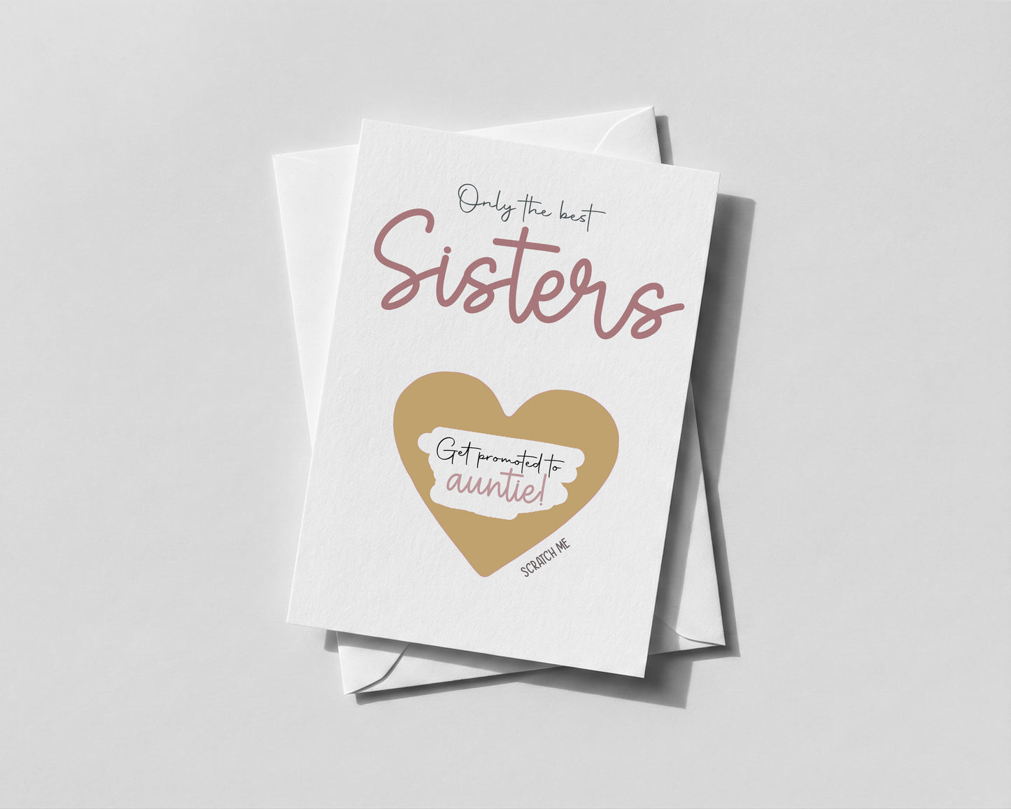 Personalised You’re Going to Be an Auntie Scratch Card – Pregnancy Reveal for Sister • Promoted to Auntie