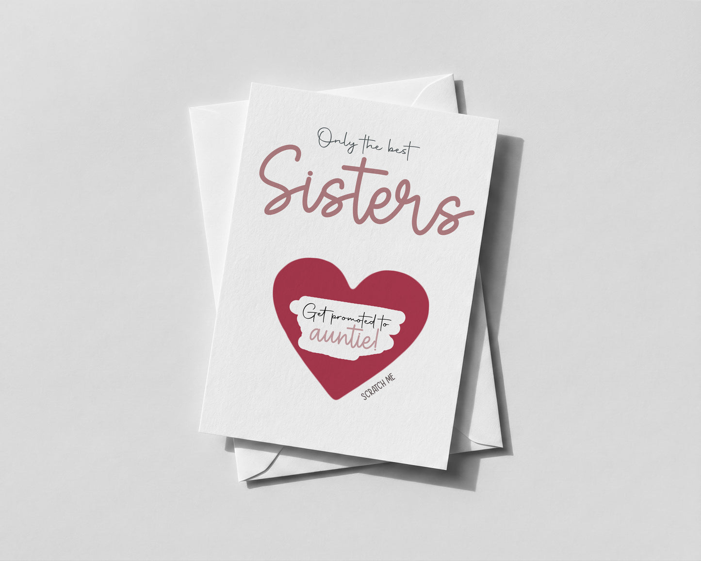Personalised You’re Going to Be an Auntie Scratch Card – Pregnancy Reveal for Sister • Promoted to Auntie