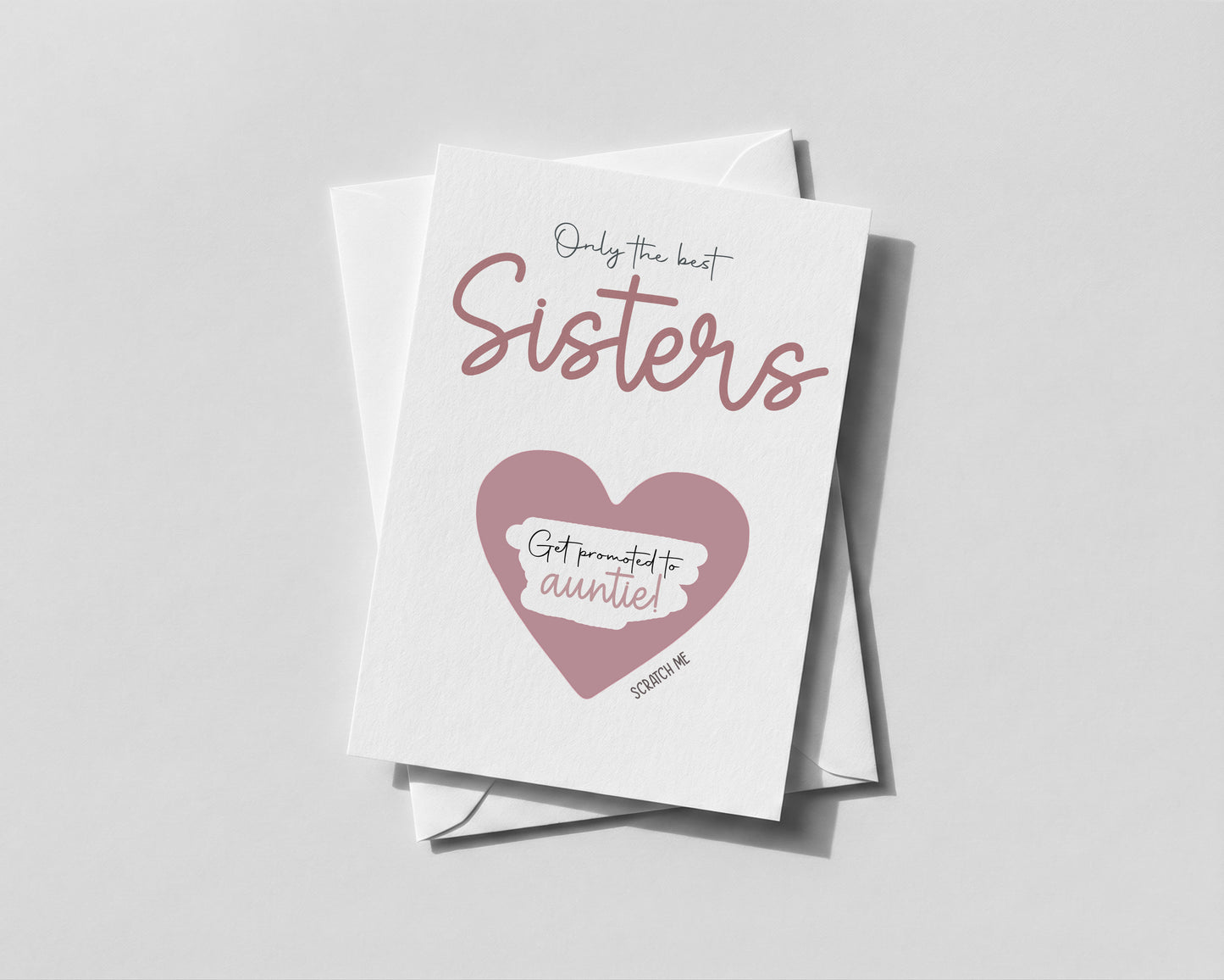Personalised You’re Going to Be an Auntie Scratch Card – Pregnancy Reveal for Sister • Promoted to Auntie