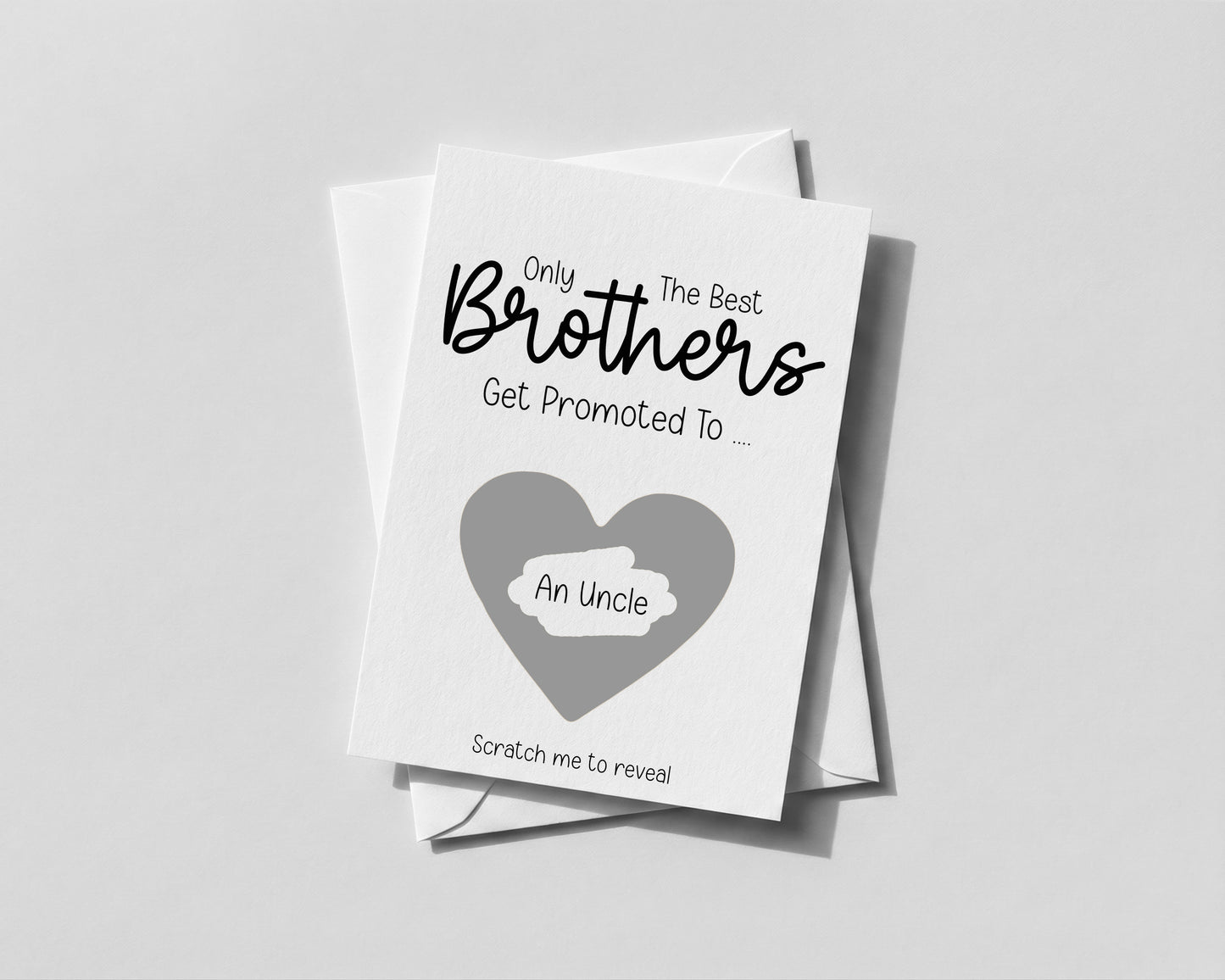 Personalised Promoted to Uncle Scratch Card – Pregnancy Reveal for Brother • Surprise Announcement Gift