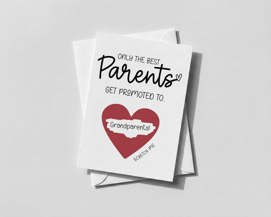 Personalised Grandparents Reveal Scratch‑Off Card Tell Mum & Dad Pregnancy
