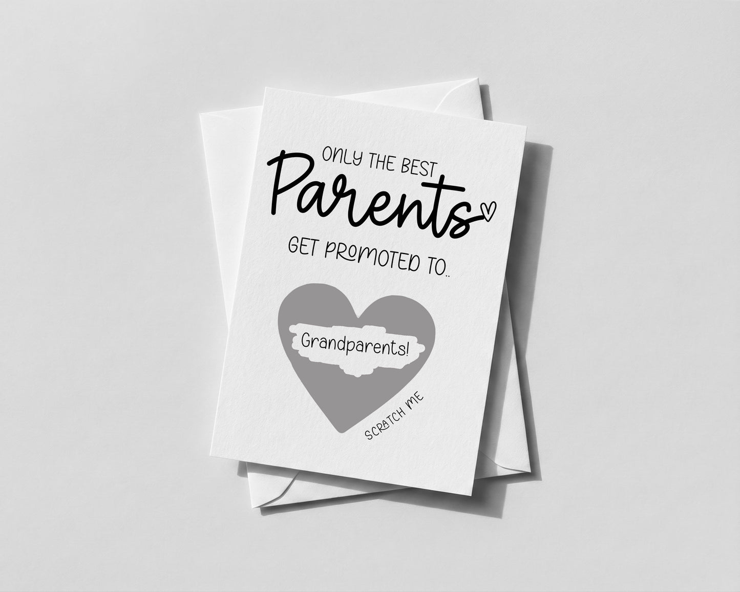 Personalised Grandparents Reveal Scratch‑Off Card Tell Mum & Dad Pregnancy