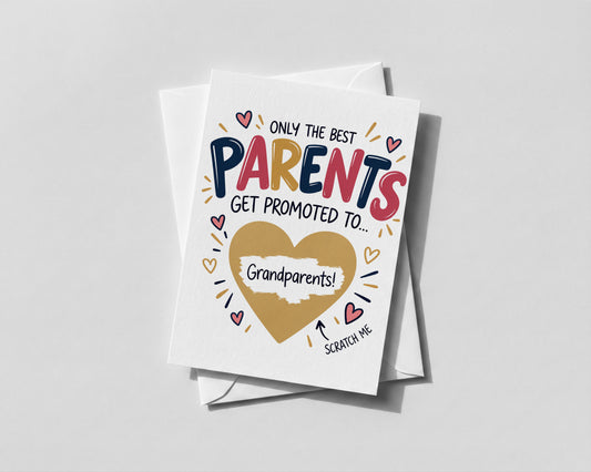 Pregnancy Announcement Scratch Off Card Grandparents Reveal Baby Surprise Gift