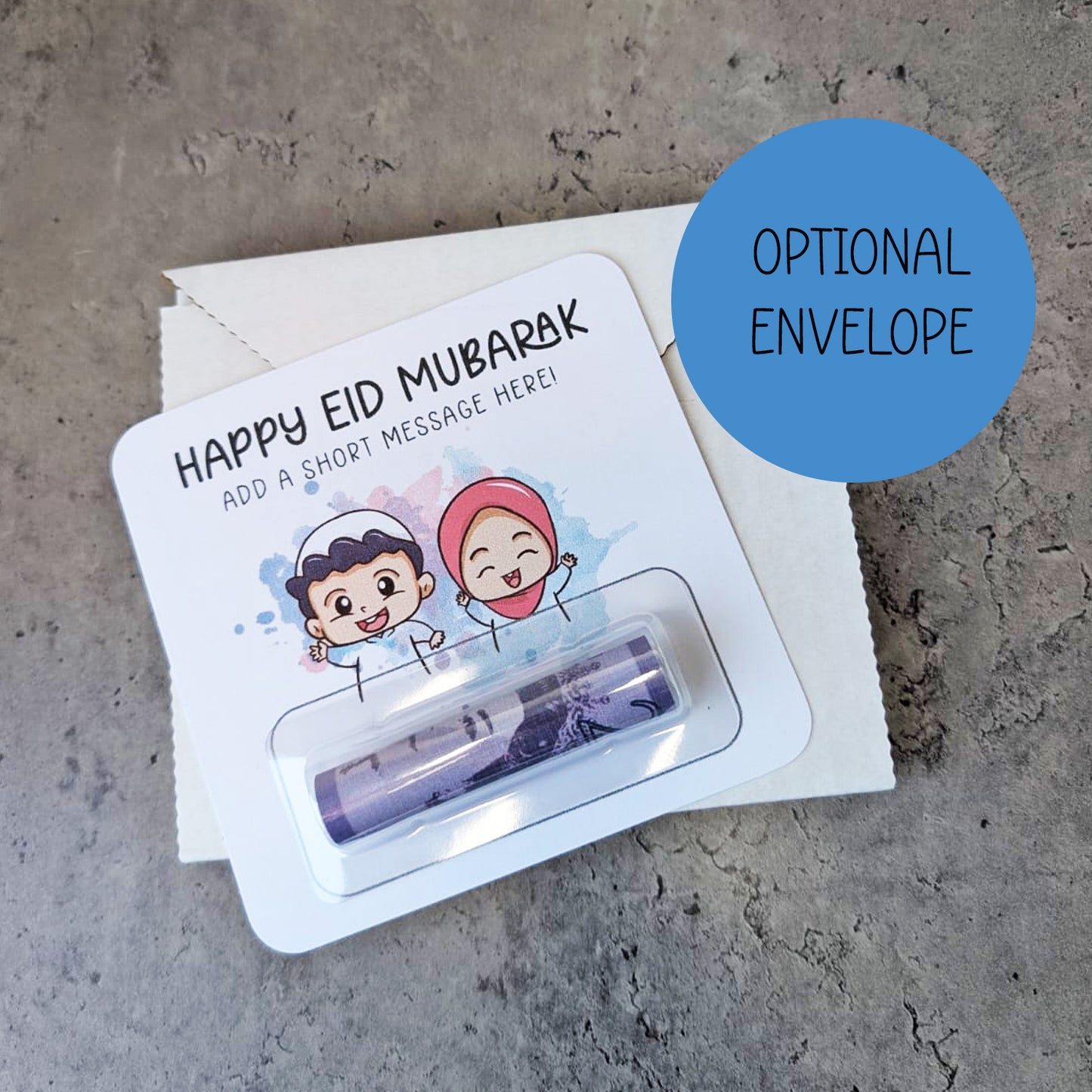 Personalised Eid Mubarak Kids Money Card Wallet – Islamic Gift • Cash Envelope • Religious Present