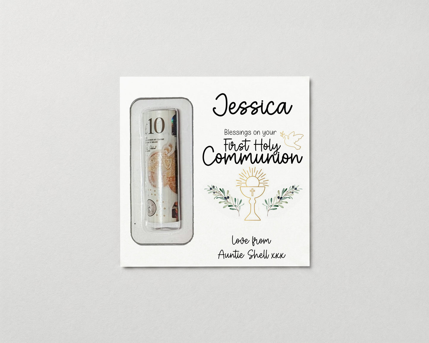 Personalised Holy Communion Money Holder | Keepsake Gift for Kids & Godchildren