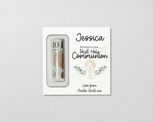 Personalised Holy Communion Money Holder | Keepsake Gift for Kids & Godchildren