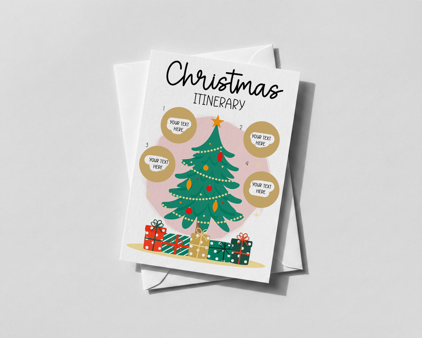 Personalised Christmas Scratch‑Off Itinerary Card | Spa Day Reveal | Holiday Surprise Gift Voucher