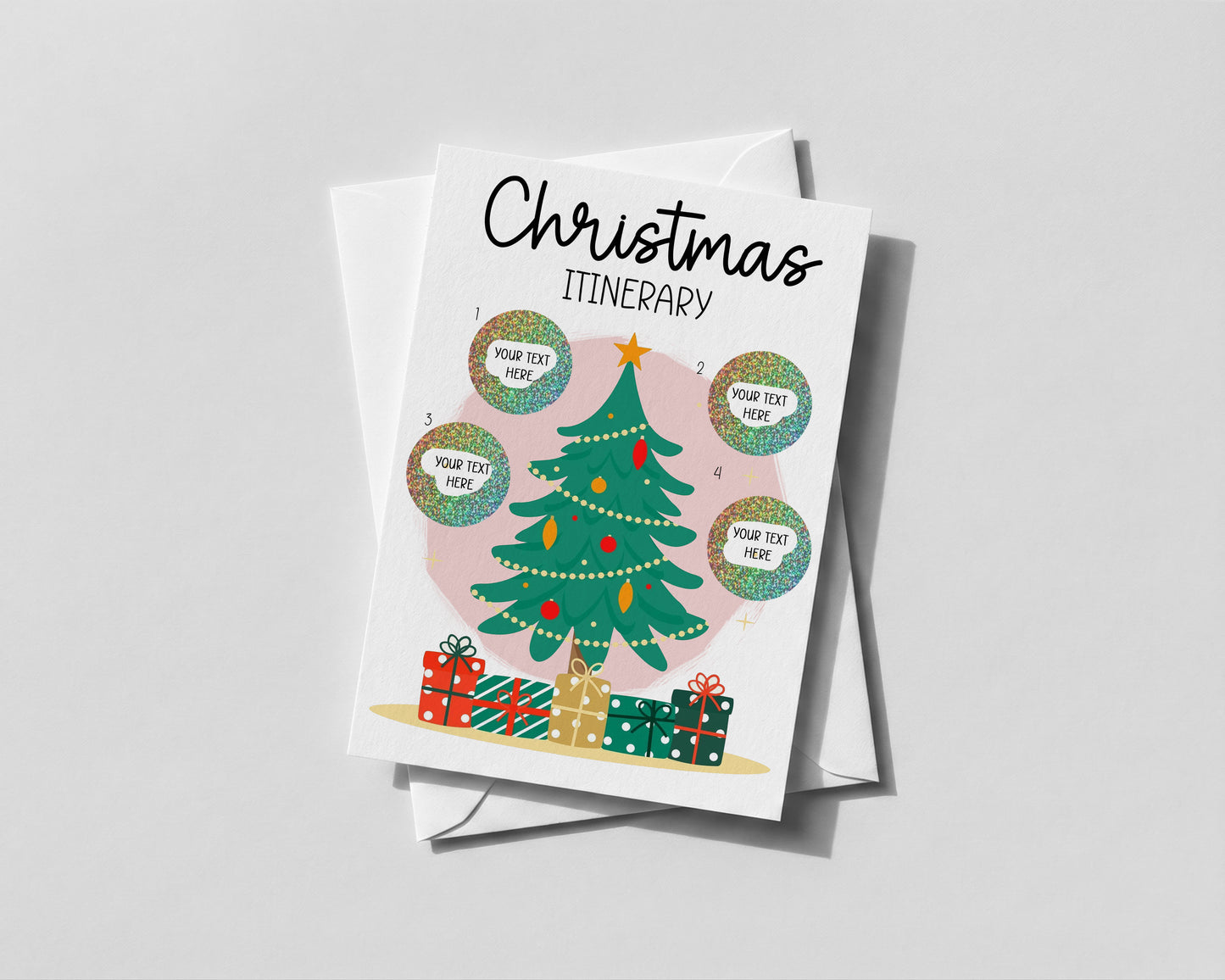 Personalised Christmas Scratch‑Off Itinerary Card | Spa Day Reveal | Holiday Surprise Gift Voucher