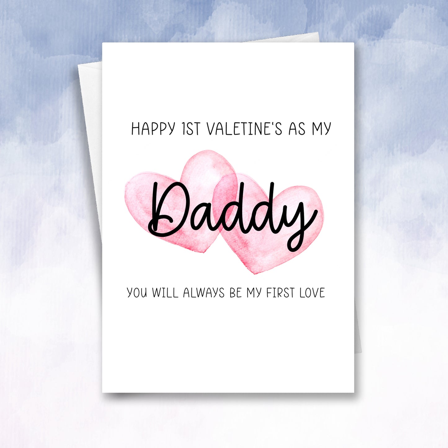 Personalised parent or grandparents 1st love baby valentines card