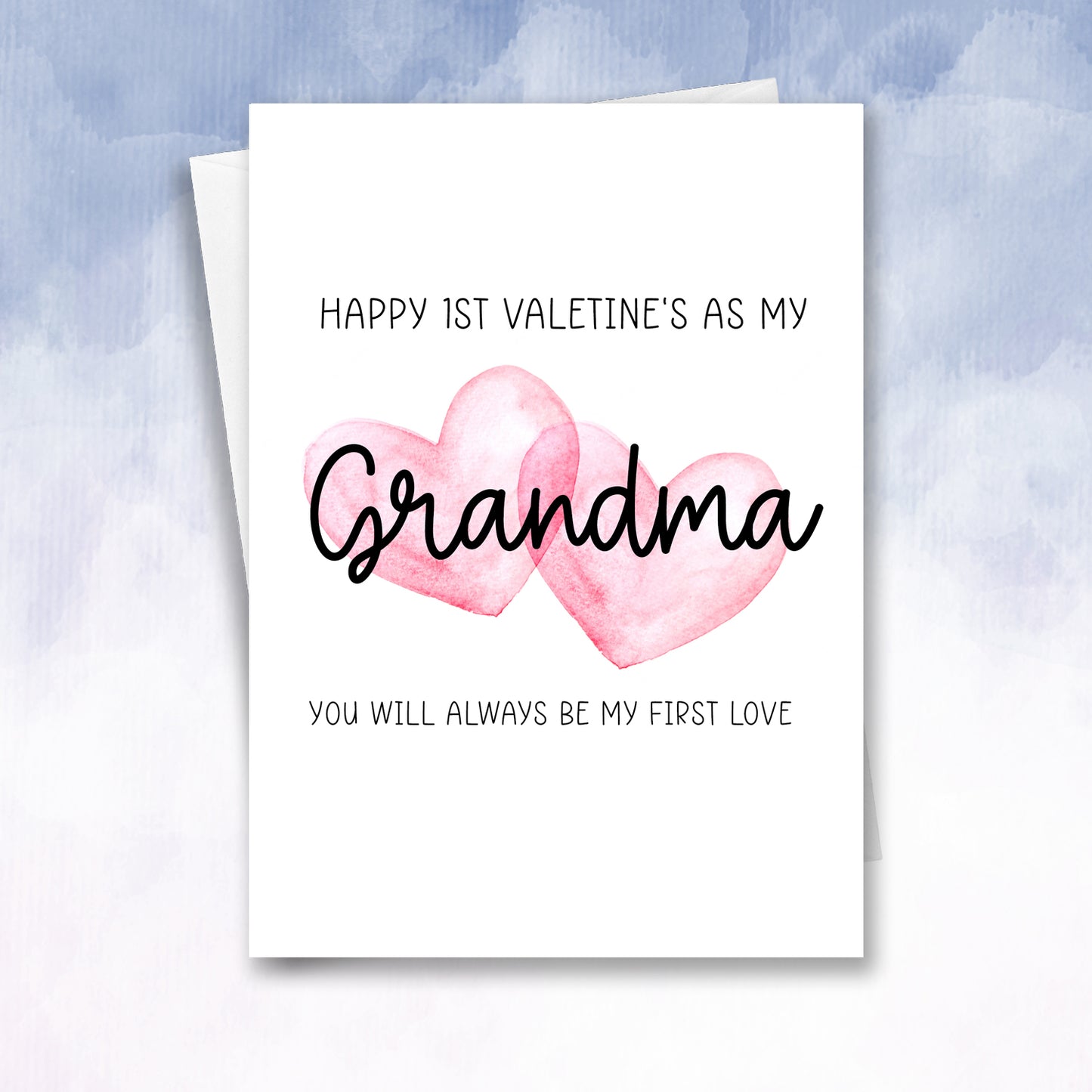 Personalised parent or grandparents 1st love baby valentines card