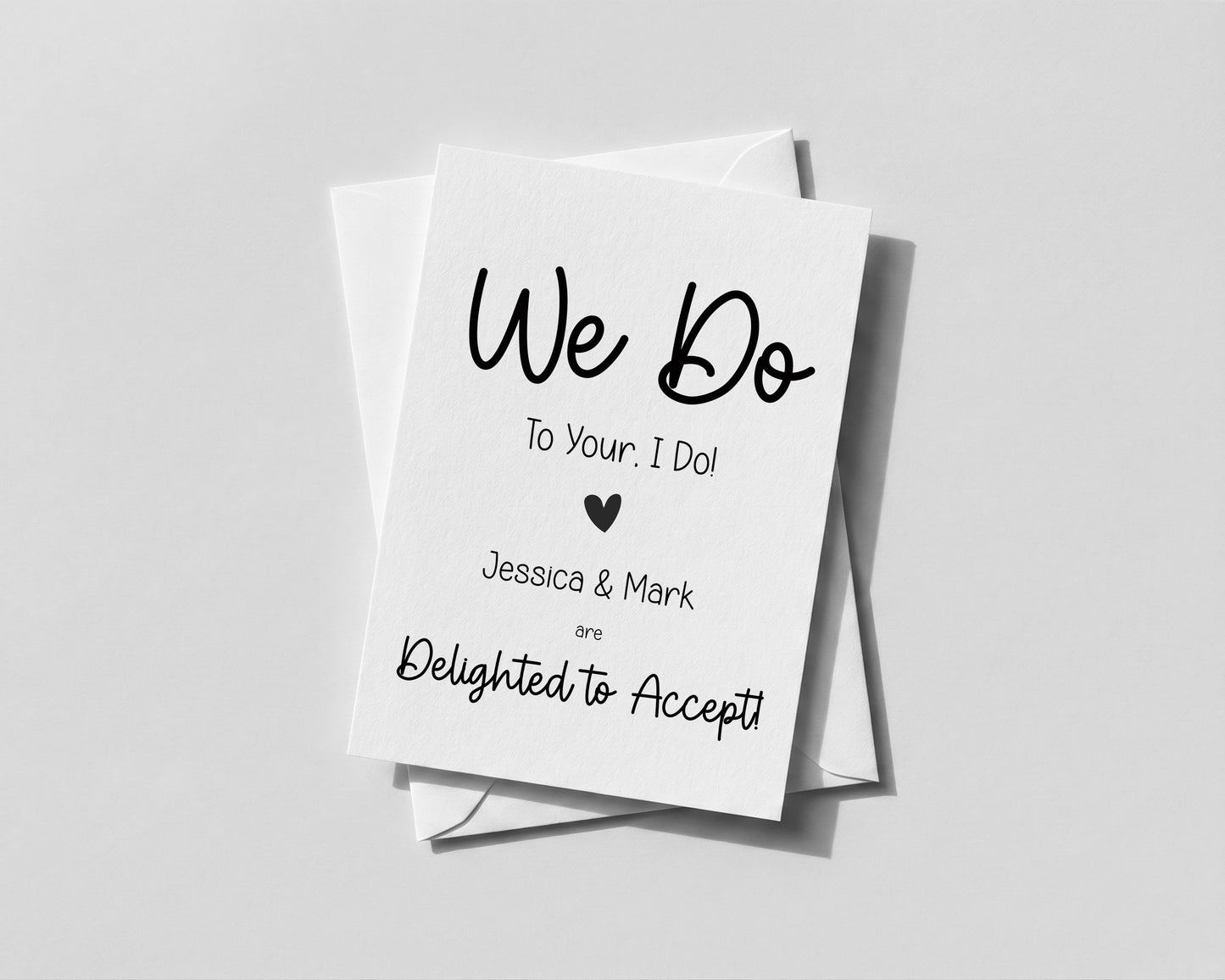Personalised Wedding RSVP Card • Acceptance & Reply Card • Elegant Custom Design