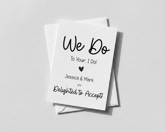 Personalised Wedding RSVP Card • Acceptance & Reply Card • Elegant Custom Design