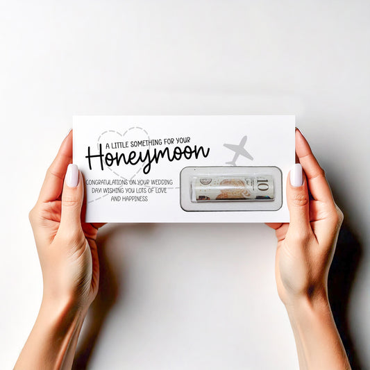 Personalised Wedding Money Envelope • Honeymoon Fund Donation Gift Wallet