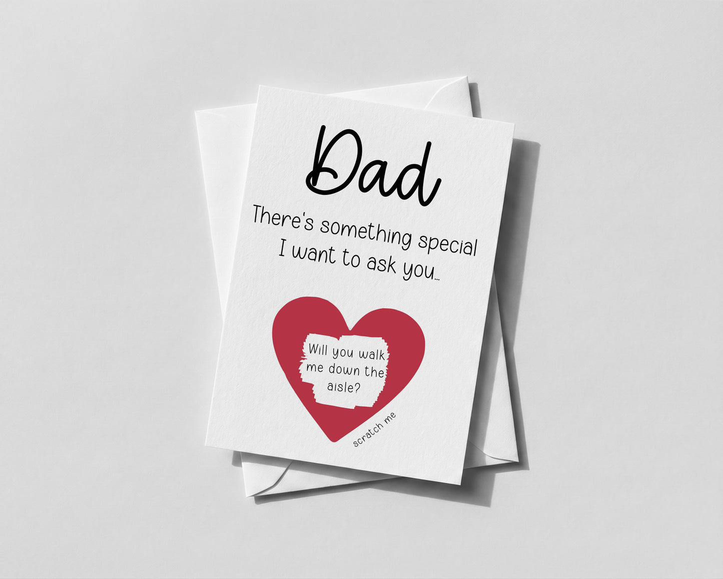 Personalised Scratch Card – Walk Me Down the Aisle Proposal for Dad, Uncle or Stepdad