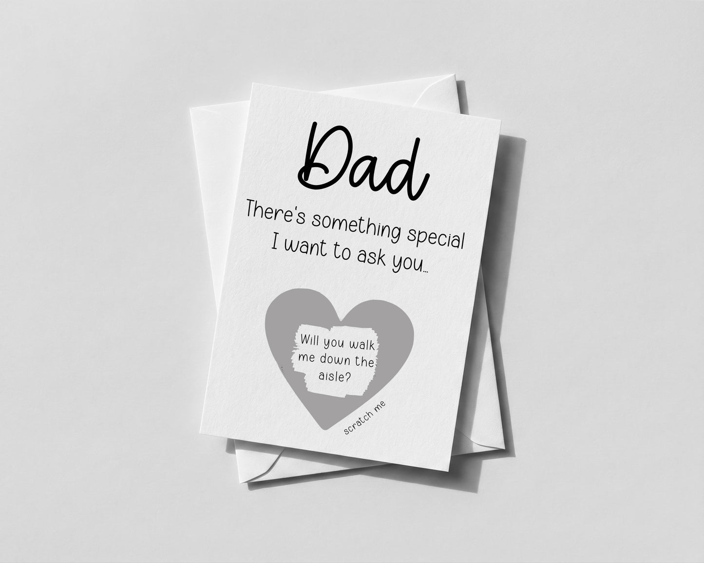 Personalised Scratch Card – Walk Me Down the Aisle Proposal for Dad, Uncle or Stepdad