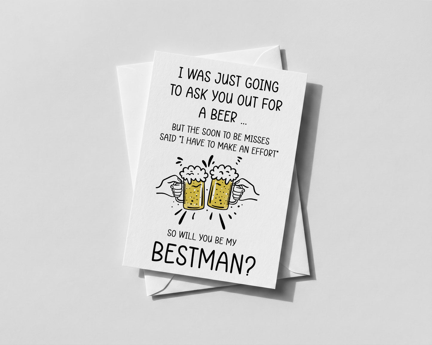 Funny Best Man Proposal Card • Groomsman, Page Boy or Usher Personalised