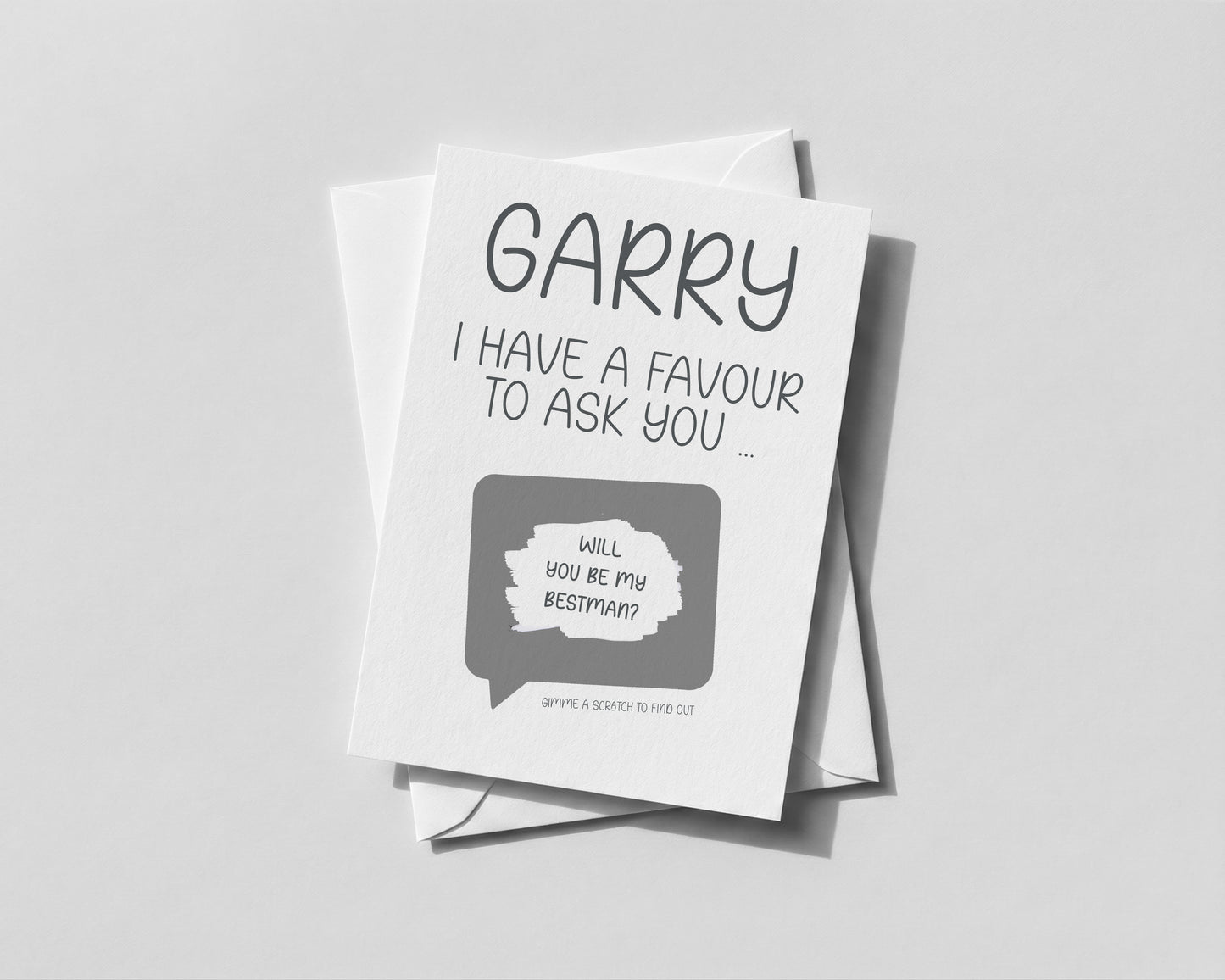 Personalised Best Man Scratch Reveal Card – Funny Wedding Proposal Card