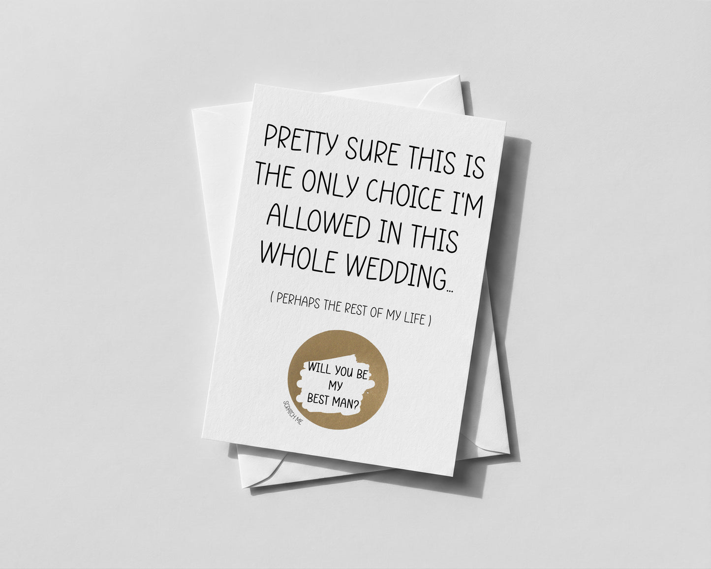 Personalised Best Man Proposal Card – Scratch Off Groomsman Invite, Funny Wedding Reveal