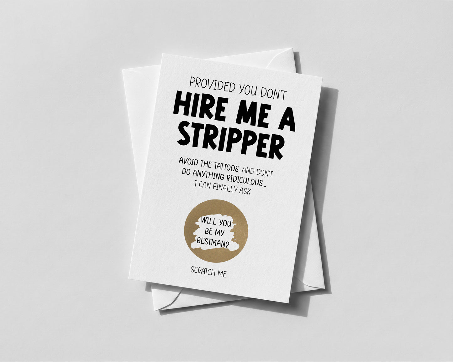 Funny Best Man Proposal Scratch‑Off Card • Personalised Groomsman or Usher Reveal