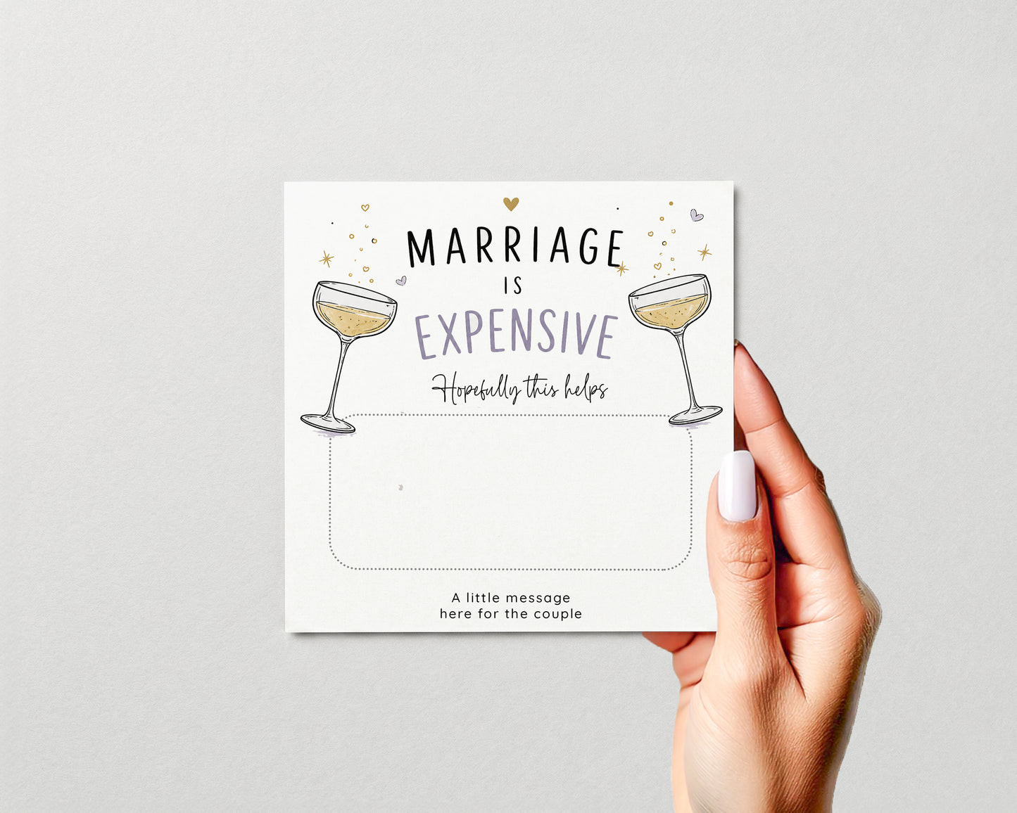 Personalised Funny Wedding Money Holder, Newlywed Cash Gift Card, Marriage Couple Honeymoon Fund