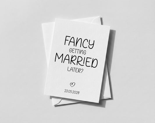 Fancy Getting Married Later Card to Bride or Groom Personalised Card