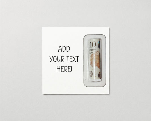 Personalised Money Card Wallet • Custom Birthday Gift • Create Your Own Text