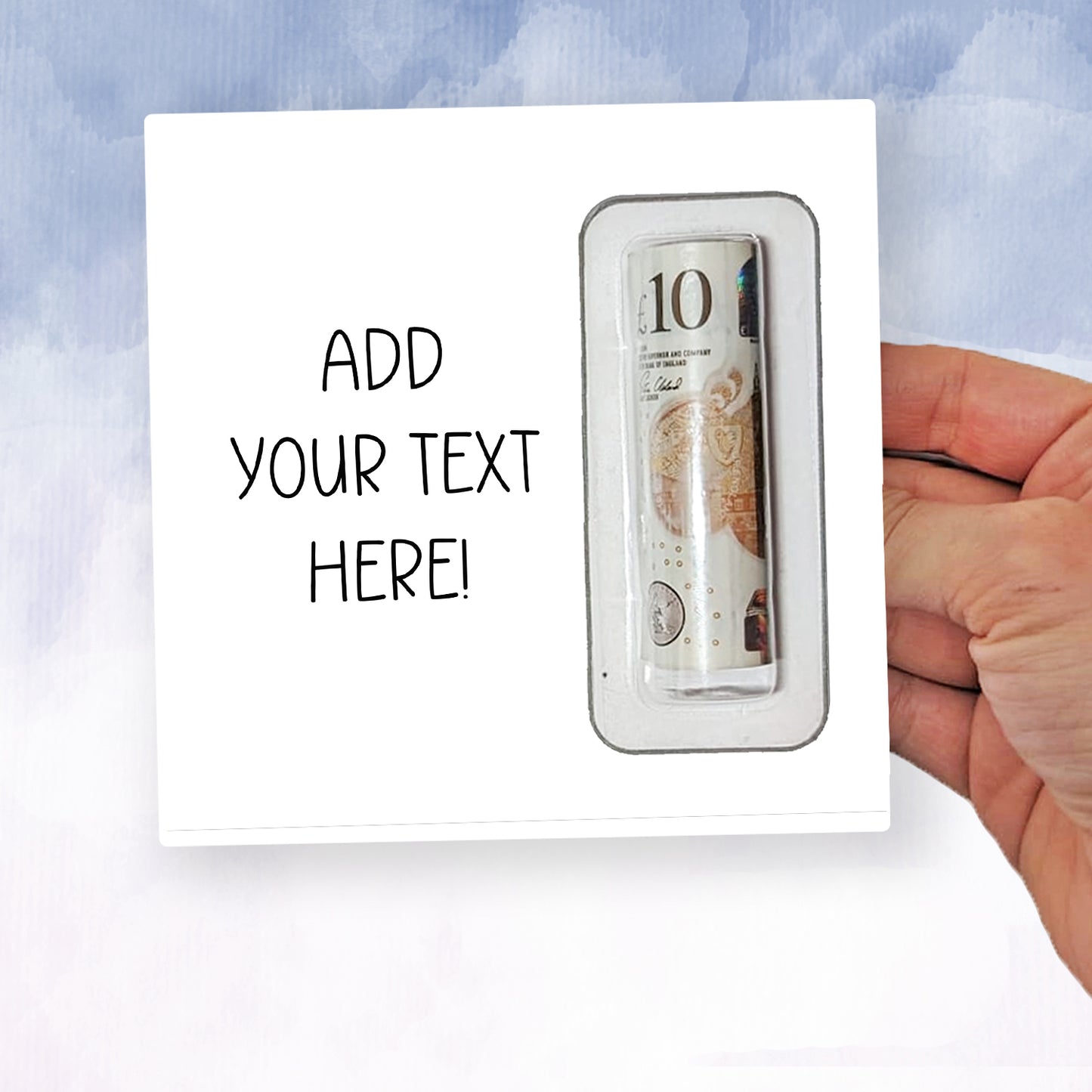 Personalised Money Card Wallet • Custom Birthday Gift • Create Your Own Text