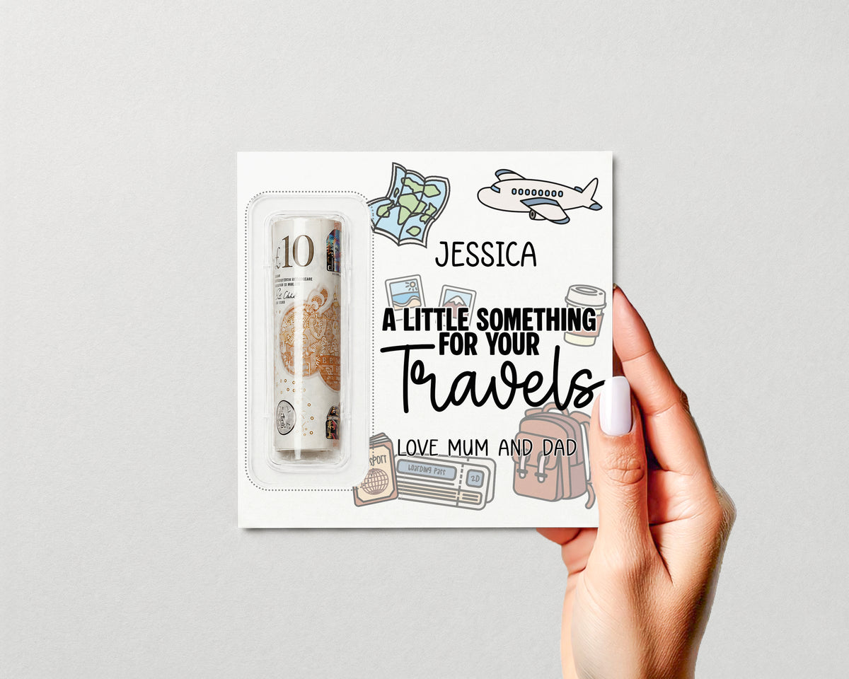 Personalised Travel Money Gift Card• Birthday Card IOU • Holiday Gift Voucher