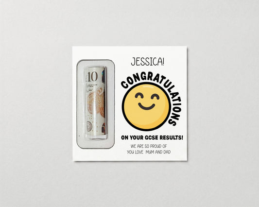 Personalised GCSE Results Money Holder • Exam Congratulations Gift Wallet