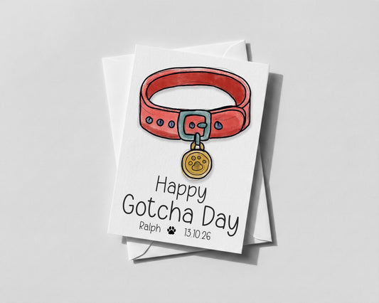 Personalised Dog Adoption Card, New Dog Rescue, Gotcha Day Card, Puppy