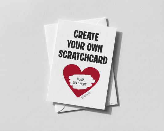 Personalised Create Your Own Scratch Card – Custom Message • Font • Text Reveal – Any Occasion